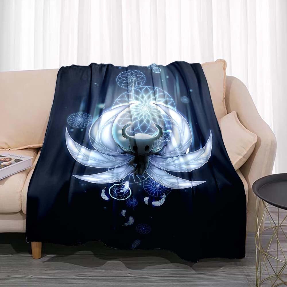 Одеяло Hollow Knight, игровое фланель, новинка, теплая фланель из микрофибры, прочная для детей и взрослых, дорожное покрывало, чехол для дивана