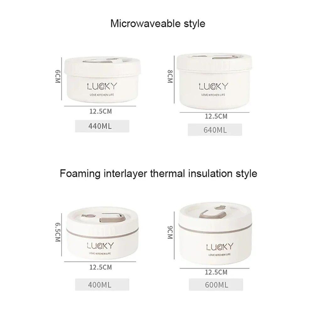 Stainless Steel Insulated Lunch Box Household Multi-layer Lid Soup Bowl Bento Box Office with Lunch Insulated Bucket