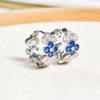 Серьги Gesi En Jewelry с синим цирконом: Элегантный, Универсальный, Модный, Ретро Характер Девушки.