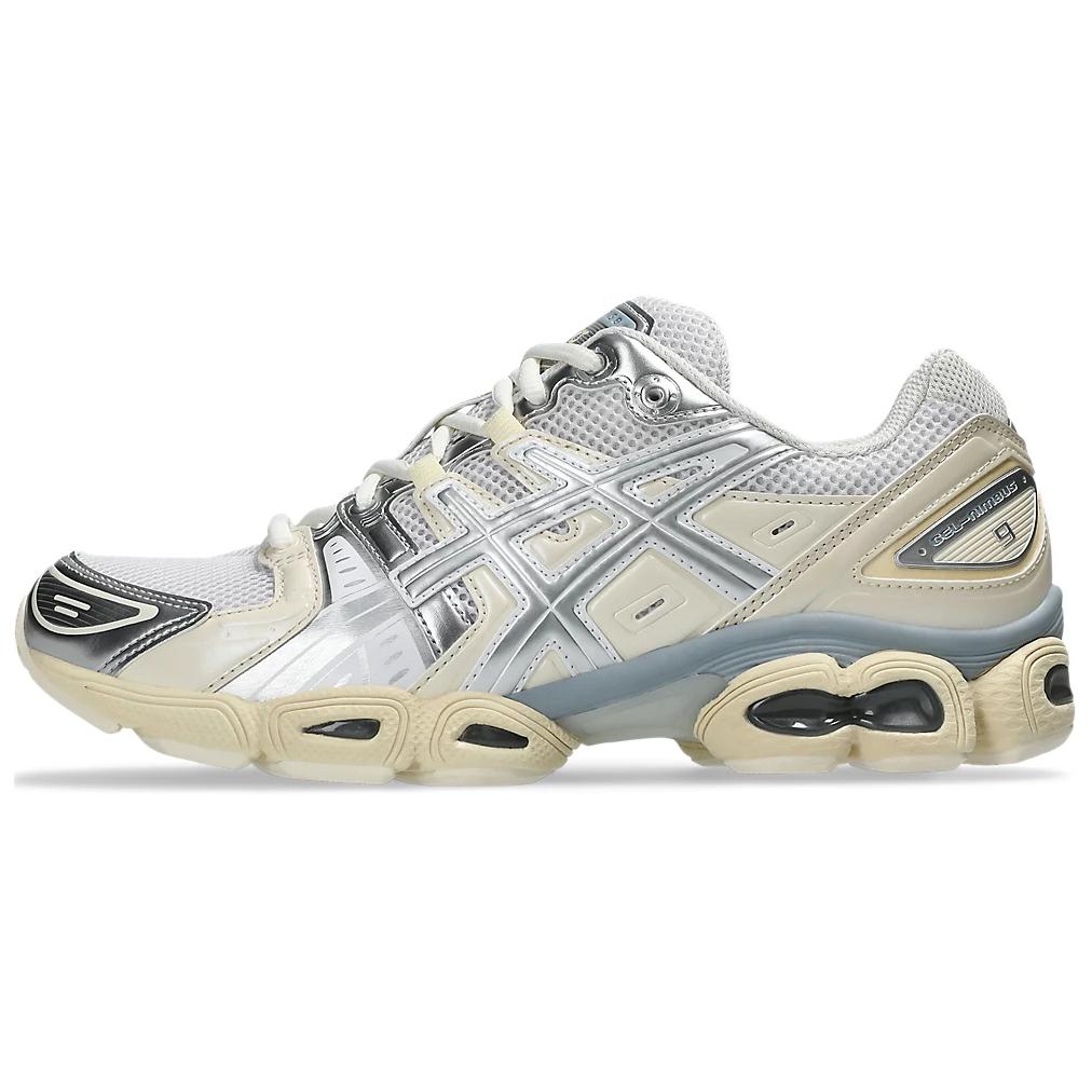 Asics Gel Nimbus 9 White Pure Silver Unisex Sneakers 1201A424-106