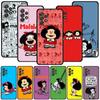 Чехол Mafalda для Samsung Galaxy A51 A71 A41 A31 A11 A01 A72 A52 A42 A32 A22 A21s A02s A12 A02, силиконовый чехол, черный корпус
