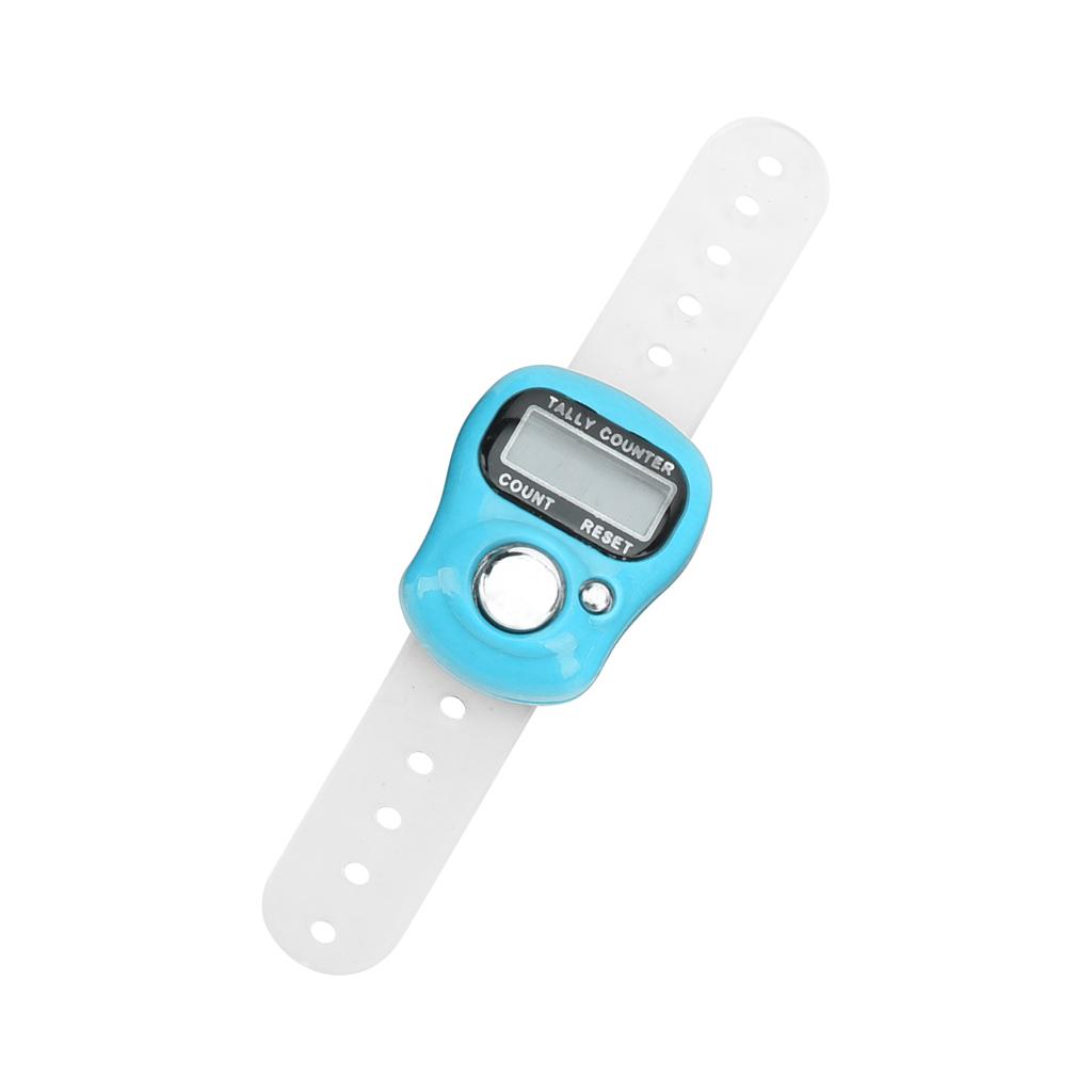 Электронный счетчик пальцев с обнуляемым 5-разрядным ЖК-дисплеем, ручной счетчик для молитв и ходьбы, темно-синий