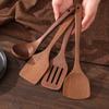 Набор из 5 деревянных лопаток, набор из 5 прорезей, плоский деревянный шпатель, набор из 5 деревянных лопаток, антипригарная кухонная утварь для смешивания, гриля и готовки