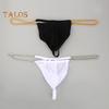 Men Thong Ice Silk Underwear Sexy G-Strings Metal Chains Hollow Out Comfortable Briefs Slim Fit High Elasticity Panties