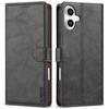 N.BEKUS CSJ-001 For iPhone 16 Stand Case PU Leather Wallet Phone Cover - Brown