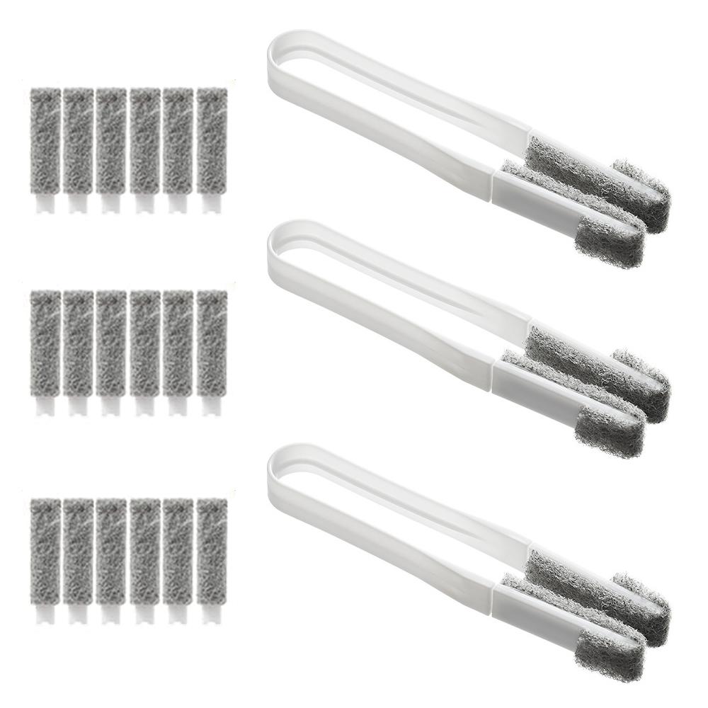3pcs Blind Cleaner Duster Tool for Window Blinds with 18 Replacement Brushes
