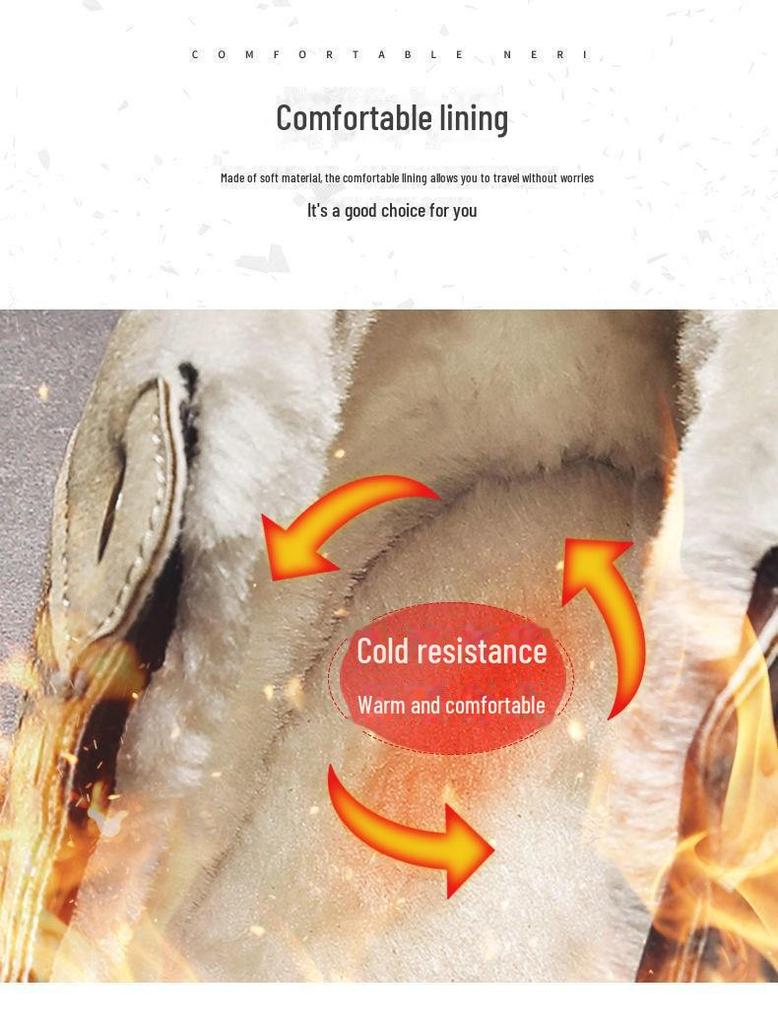 Мужские зимние ботинки Martin Plus Velvet - высокие, толстые, теплые рабочие ботинки в корейском стиле