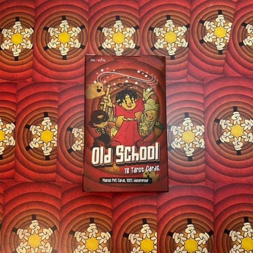 Old School Tarot Deck, 80 Vintage Cartoon Tarot Cards with Beginner's Guidebook, "Cuphead" Style Standard Tarot, Size: 12cm x 7cm