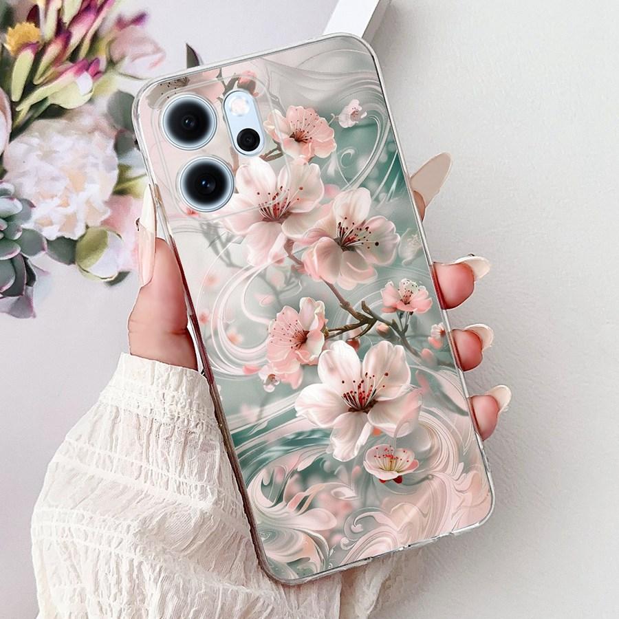 Чехол для телефона OPPO Reno14 F 5G Capa Мягкий силикон Новый цветочный Защитная задняя крышка Для Oppo Reno 14F 14 F CPH2743 Fundas Coque