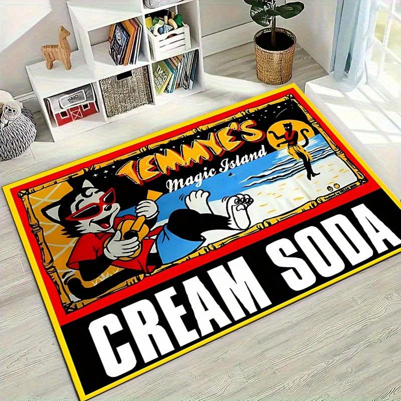 Summer Magic Island Cream Soda Pattern Office Chair Mat,Suitable for Office Picnic Game Room Entrance Living Room Bedroom Porch Desk Hallway