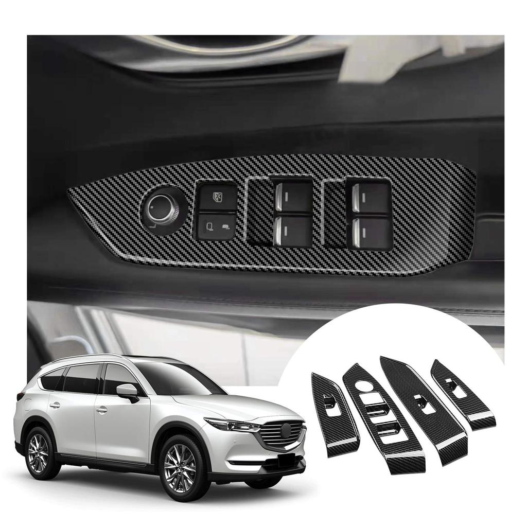 New Mazda Door Switch Panel Protective ABS Interior Parts [LFOTPP] CX-8 Cover, Scratch-Resistant Cover, Material, Garnish, Vehicle-Specific Design,