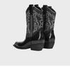 Fashion New Women's Vintage Embroidery Woman Western Cowgirl Boot Casual Slip On Knight Booties Autumn Winter Thick Heel Girl Shoes