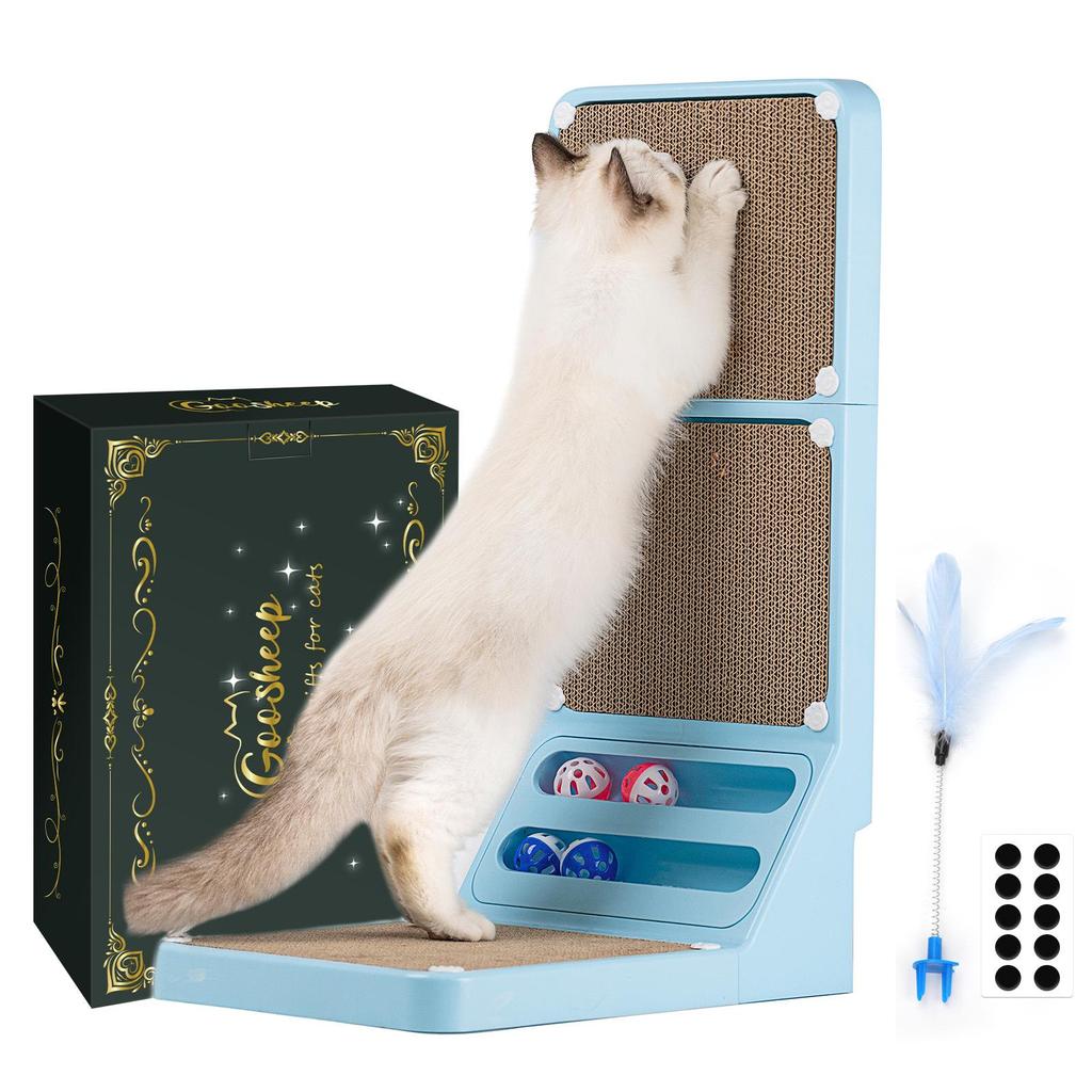 Большая L-образная розовая когтеточка и когтеточка - Игрушка-когтеточка из гофрированного картона