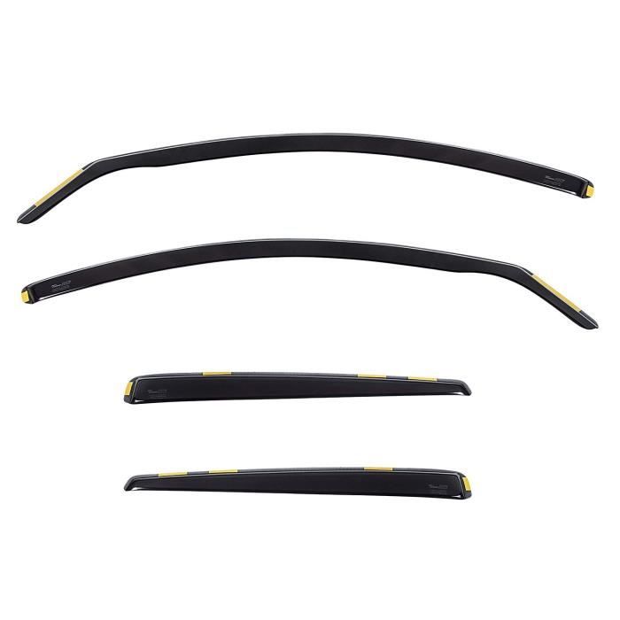 Wind Deflectors - HEKO - 20136 5D - Transparent Smoke - Easy To Install - For Car