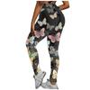 Женские эластичные леггинсы с высокой талией и принтом для фитнеса, штаны для йоги