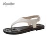 Fashion Women's Flat Sandals Summer Fashion Outwear Slip-On PU Leather Roman Style Shoes Comfortable Flats Sandalias De Mujer Size 35 40