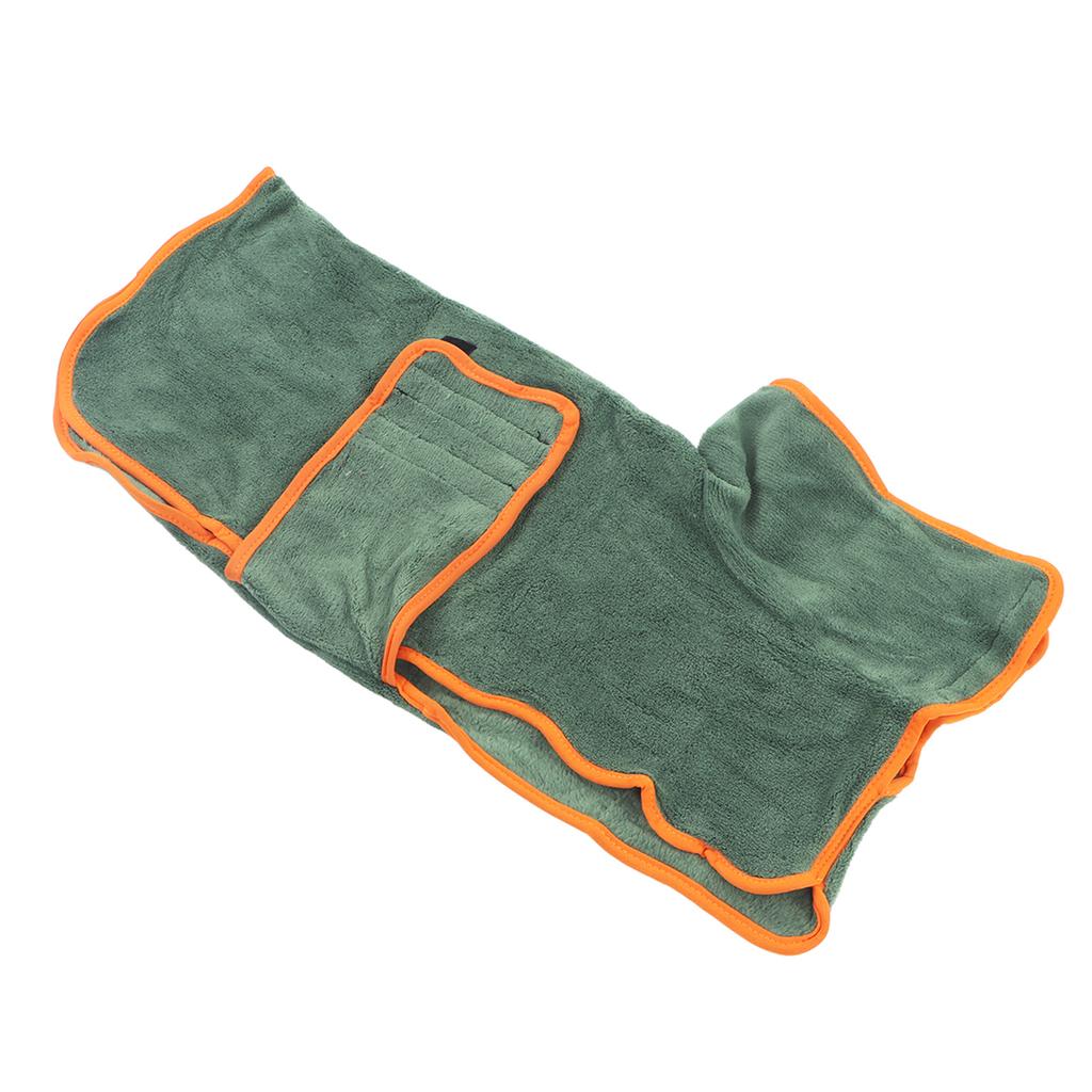 Халат для сушки собак, быстросохнущий, впитывающий воду, сохраняющий тепло, для щенков и больших собак, зеленый, размер L