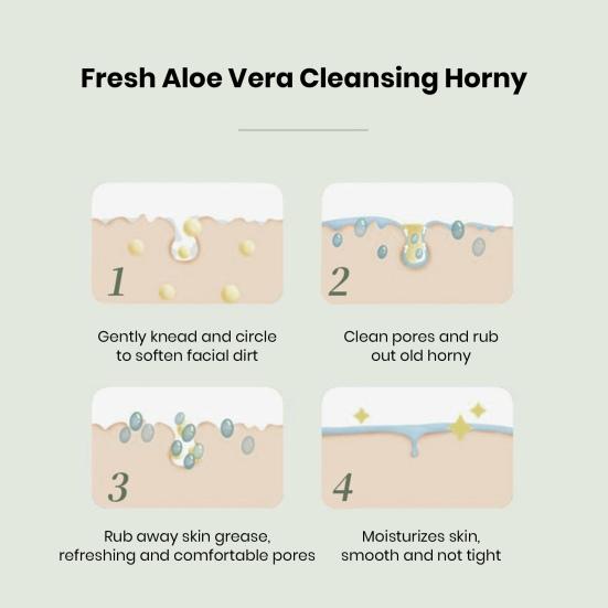 Aloe Vera Exfoliating Gel Mild & Non-irritating Face Cleanser Soothing Skin Deep Cleansing Pore Blackhead Remover Gel To Balance Water & Oil