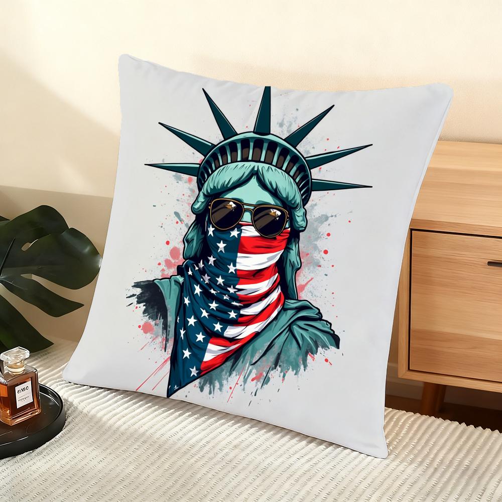 250Th Anniversary Of The Usa Cushion Cover Soft Short Plush Pillow Cover Smooth Cozy Texture Aesthetic Cushion Case Home Decor