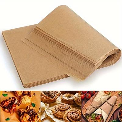 1 набор из 100 шт. пергаментной бумаги для выпечки - антипригарная коричневая вощеная бумага для готовки, барбекю и приготовления на пару