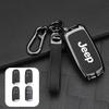 AIY5   Anti-Drop Zinc Alloy Leather Car Key Case Cover for Jeep Compass Renegade Wrangler JK Auto Smart Key Fob Protector Accessories