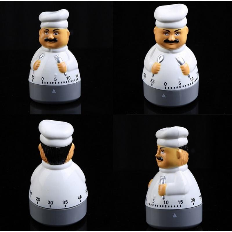 Электронный таймер, вилка, кухонные аксессуары для шеф-повара, пластиковый кухонный таймер, механический циферблат обратного отсчета, сигнализация