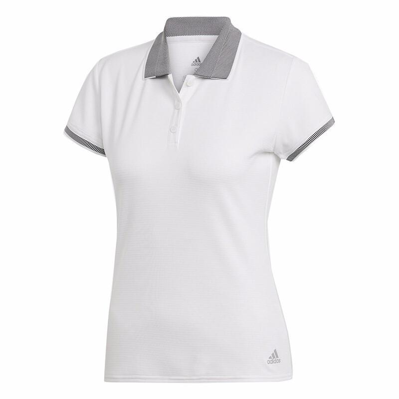 Adidas Breathable Comfortable Casual Short Sleeve Polo Shirt Women Tops White DW8687