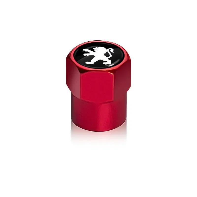 For Peugeot 4Pc Car Valve Stem Caps Cover Waterproof For Peugeot 206 307 308 3008 207 208 407 508 2008 5008 107 Car Styling Car