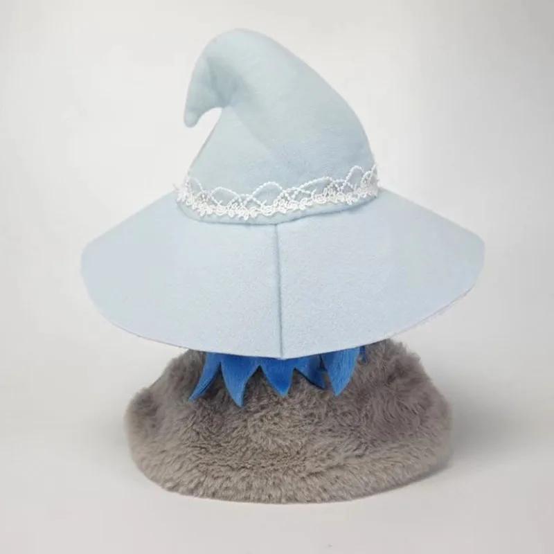 20cm Cute Blue Witch Plush Toy Soft Stuffed Doll with Removable Hat Cloak Birthday Christmas Gift for Kids Fans