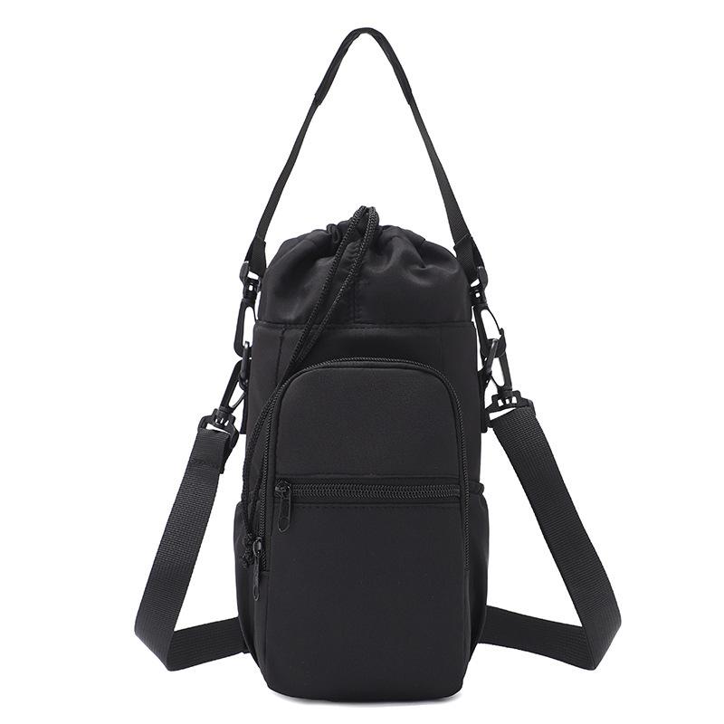 Thermal Water Bottle Bag with Adjustable Strap Portable Mugs Insulated Protective Cover Phone Pocket Outdoor Sports Travel Bag 4