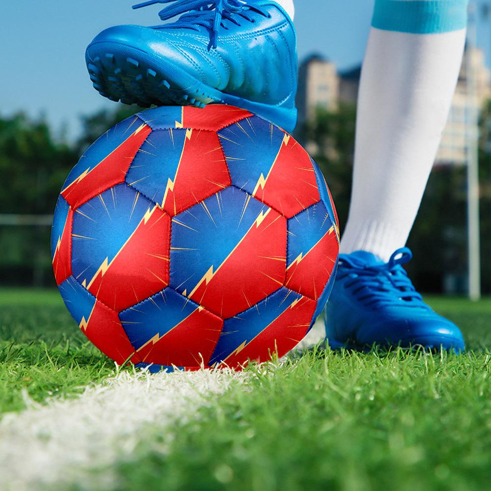 1pc Superhero Background Theme Soccer Ball Football, Size 5, Lightweight PVC, Durable Outdoor Training Soccer Ball, Gift m61490