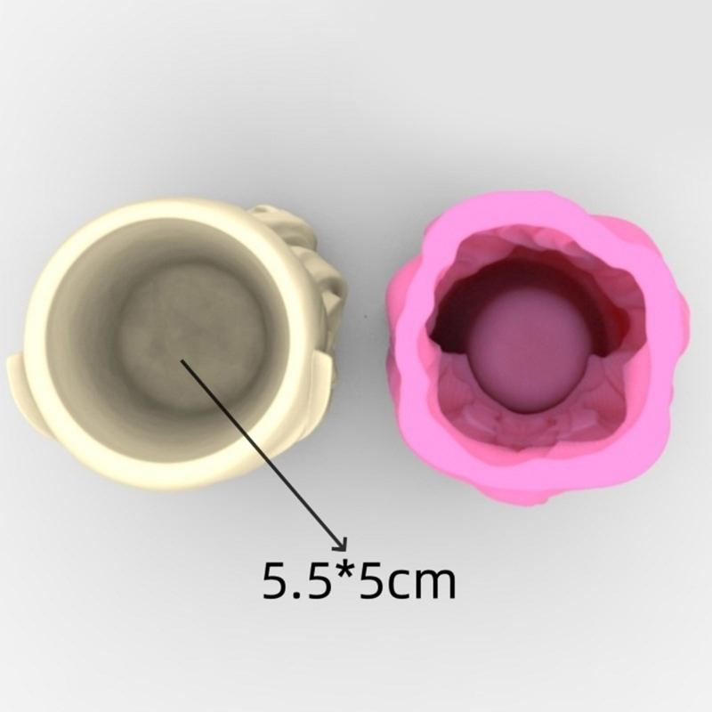 Girl Concrete Flower Pots Molds Succulent Planter Vase Silicone Mold Candle Pen Holder Mold Epoxy Resin Plaster Cement
