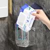 Clear Wipe Tissue Organiser Box Wall Mounted Tissue Holder Self-Adhesive Paper Towel Dispenser Toilet Paper Box For Bathroom