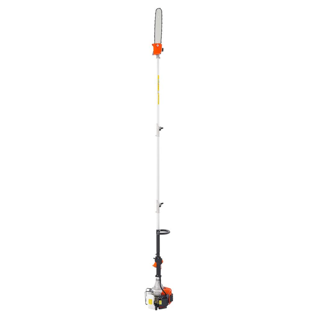VEVOR Gas Pole Saw, 52CC 2 Stroke Gas Powered Pole Saws with 35.6 cm Cutting Bar, Cordless Tree Trimmer with 850ml Fuel Tank