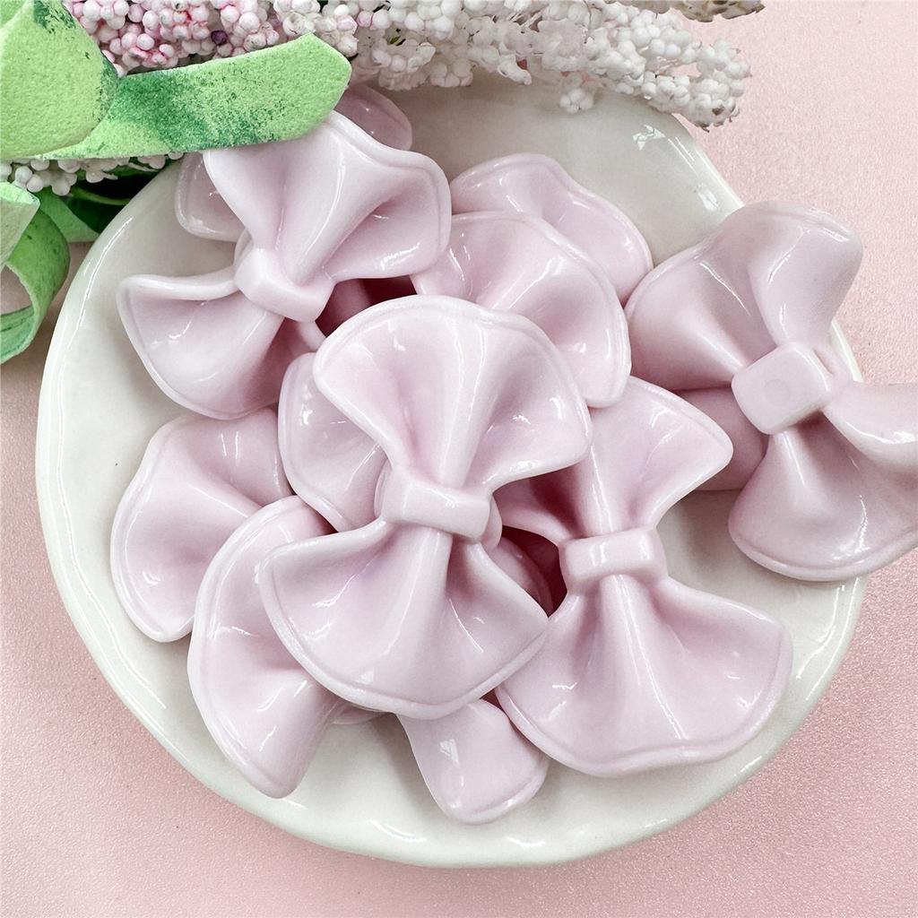 Мультяшные ожерелья, ювелирные изделия, маркировка для сережек 31,5*23,4 мм, большие бусины в форме банта, акрил, сделай сам, материалы для ручной работы, мода, 10 шт., аксессуары