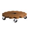 Wooden Plant Stand with Wheels Heavy Duty Rolling Plant Stand for Plant Pots