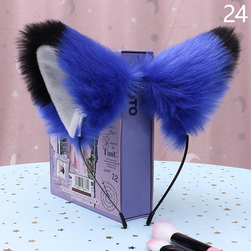 1 шт., повязка на голову, головной убор из искусственного лисьего меха, костюм для косплея, кошачьи уши, обруч для волос, украшения для волос, товары для вечеринок