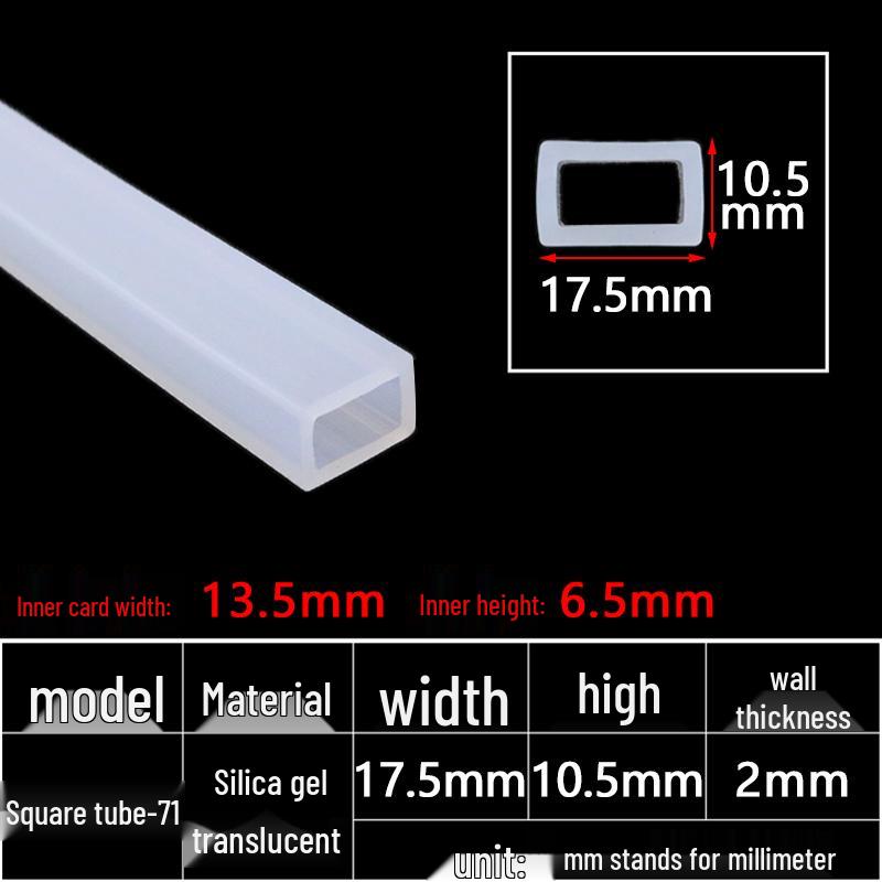 High-Temperature Resistant Silicone Square Tubing: Durable, Customizable, Aging-Resistant Rubber Sheath and Hollow Sealing Strip.