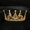Европейская и американская роскошная большая корона для украшения торта на день рождения, украшение для ведущего, головной убор из сплава и страз, круглая корона