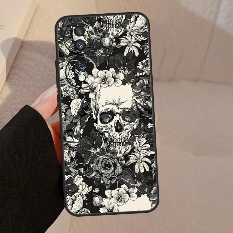 Готический Цветочный Череп Чехол Для Honor Magic 5 Lite Pro 50 70 90 8X 9X X6 X7 X8 X9 Honor X6a X7a X8a X9a X9b Чехол