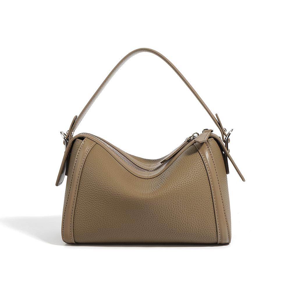Minimally Textured Cowhide Shoulder Bag Versatile Crossbody Commuting Women's Niche Design High-end Leather Handbag