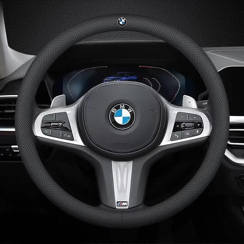 Для BMW M Автомобильная оплетка руля G20 F11 E87 F30 F10 x3 G01 x5 F40 F16 M3 X1 X7 1 3 5 7 Серии Кожаные Нескользящие Аксессуары