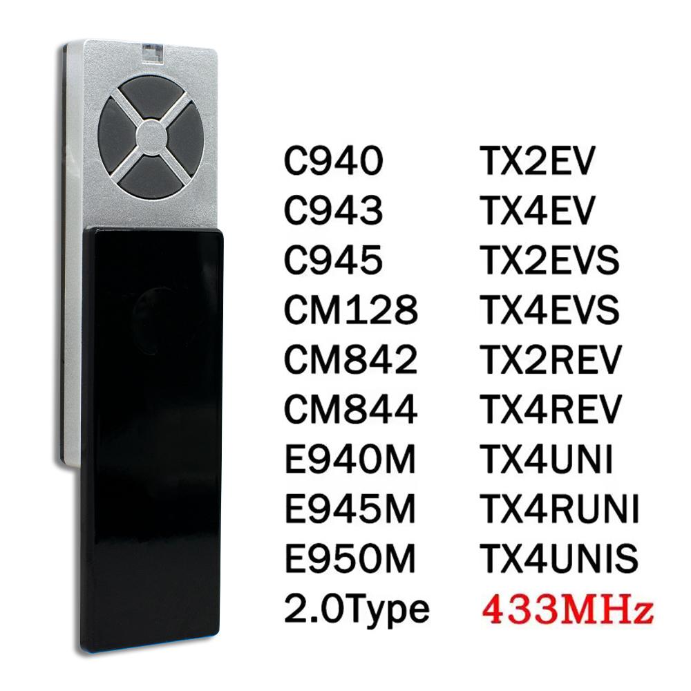 TX4UNI TX2EV TX2REV TX4UNIS TX4UNIF TX4RUNI Пульт дистанционного управления для гаража Открыватель гаражных ворот 4 кнопки 433 МГц