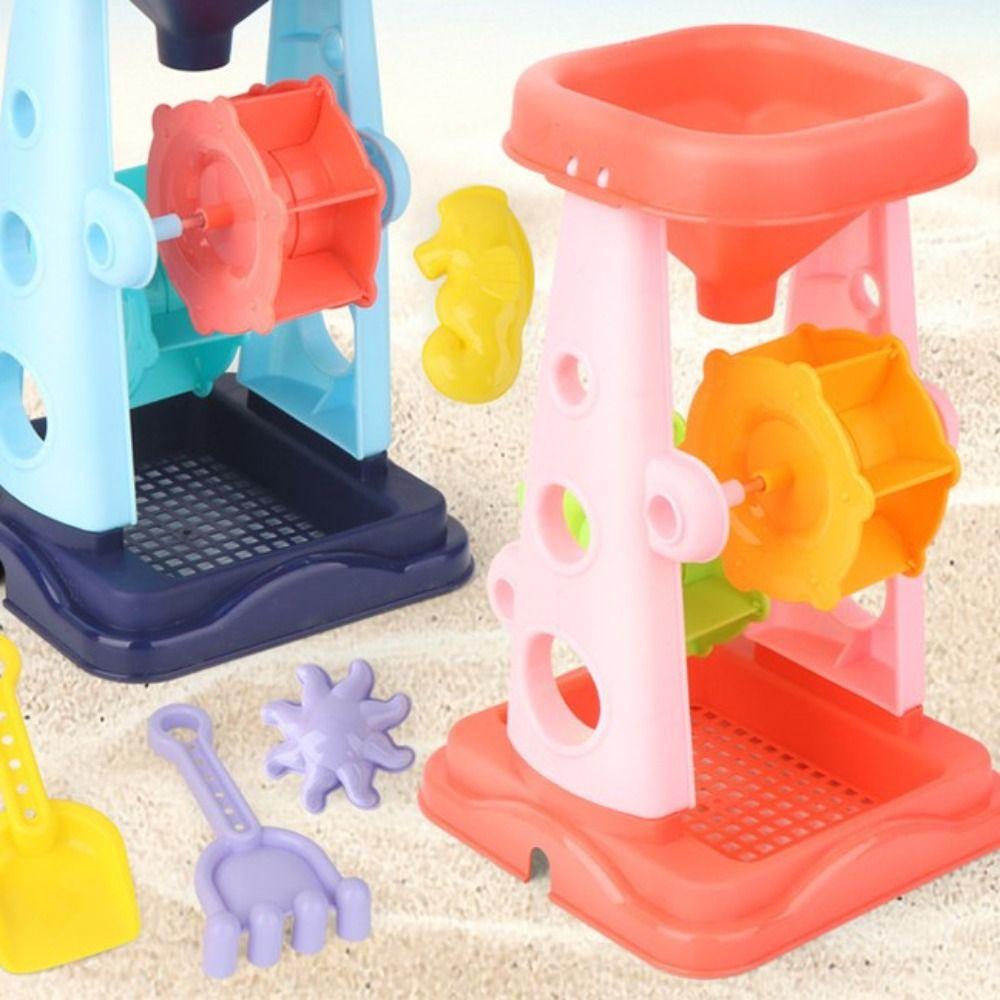 Pink Beach Toys Safety Sand Shovel Sandglass Children Sand Toys Outdoor