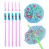 100pcs Mixed Color Umbrella Straws Plastic Parasol Drinking Straws  Summer