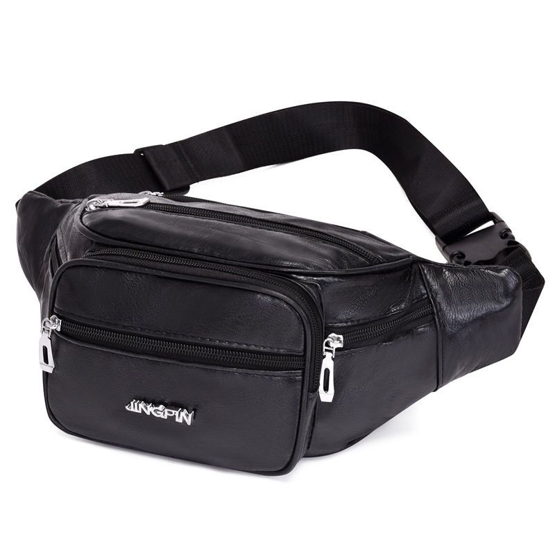 Большая вместительная кожаная сумка мужская поясная сумка сумка через плечо PU водонепроницаемая нагрудная сумка для сбора денег на открытом воздухе спорт