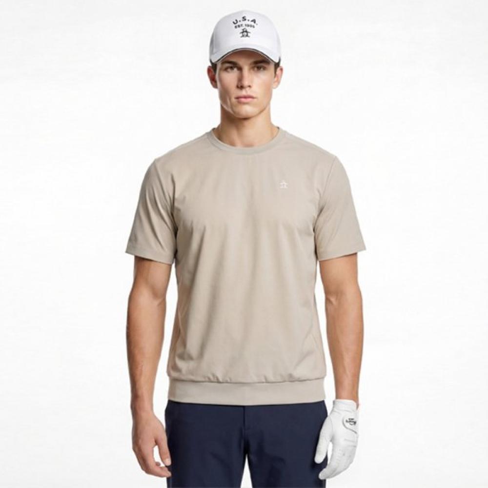 MunSingwear Men S blouSon ShorT Sleeve T ShirT Beige mr121mTS33