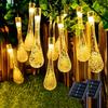 Water Drop Shape Solar Waterproof LED Garland Suitable for Christmas Wedding Outdoor Party Decoration