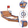 VidaXL Sandpit Pirate Ship Play Equipment Playground Children Boys Girls Garden Outdoor 190x94.5x101 Cm Wood 92171