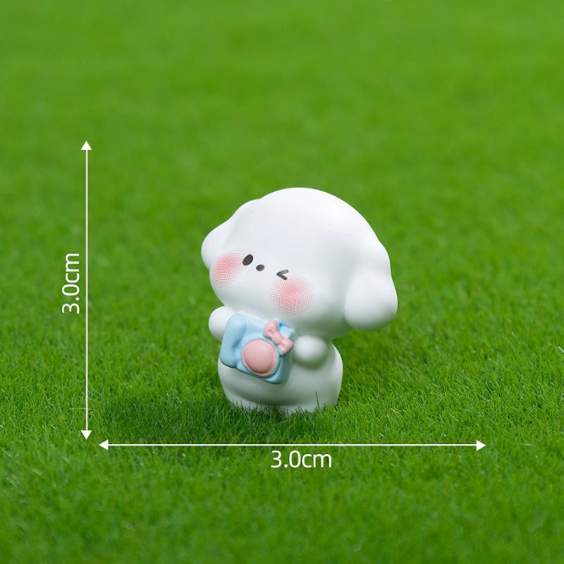 4 шт. Милые Счастливые Щенки Смоляные Фигурки Для Микро Ландшафта Террариума Панели Автомобиля Декор Стола Поделки Своими Руками
